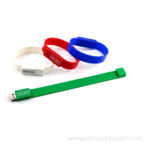 Customized Logo Soft Rubber Cheap Wirstband USB Flash Drive Supplier